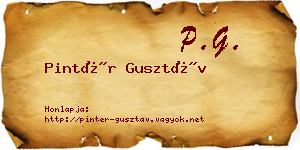 Pintér Gusztáv névjegykártya