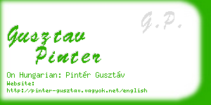 gusztav pinter business card
