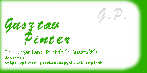 gusztav pinter business card